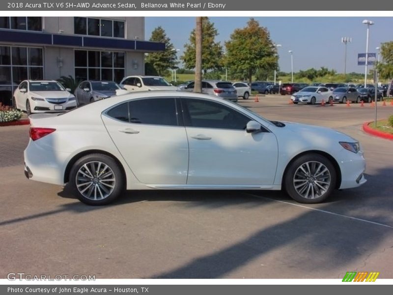 Bellanova White Pearl / Ebony 2018 Acura TLX V6 SH-AWD Advance Sedan