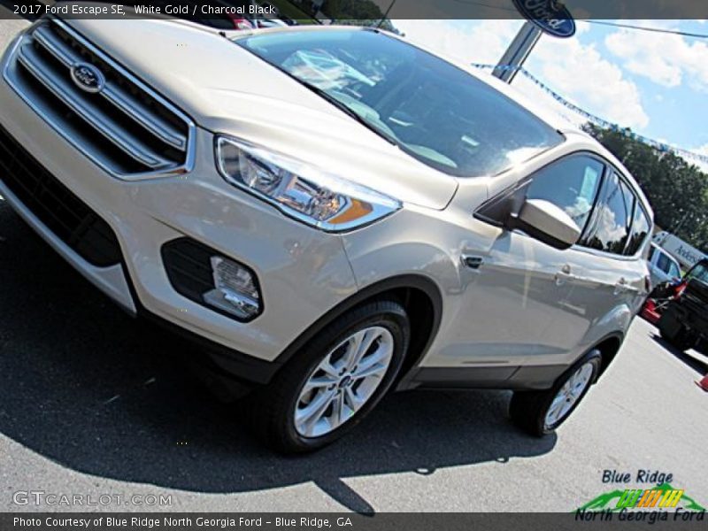 White Gold / Charcoal Black 2017 Ford Escape SE
