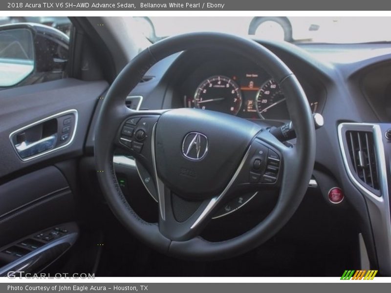 Bellanova White Pearl / Ebony 2018 Acura TLX V6 SH-AWD Advance Sedan