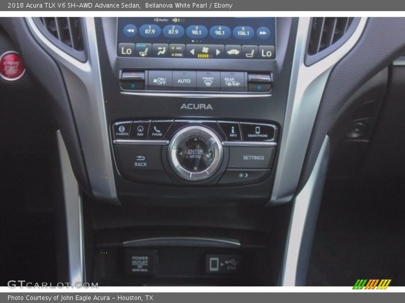 Bellanova White Pearl / Ebony 2018 Acura TLX V6 SH-AWD Advance Sedan