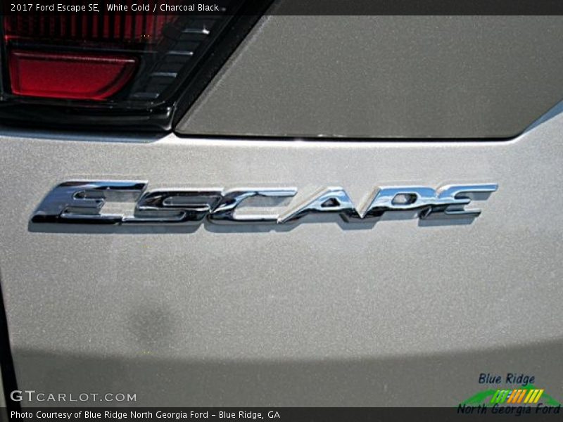 White Gold / Charcoal Black 2017 Ford Escape SE