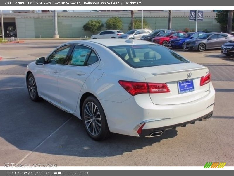 Bellanova White Pearl / Parchment 2018 Acura TLX V6 SH-AWD Advance Sedan