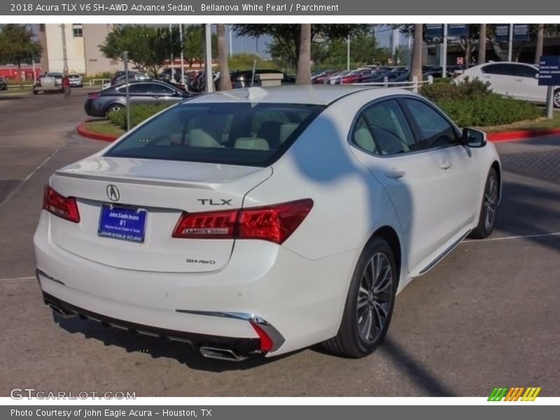 Bellanova White Pearl / Parchment 2018 Acura TLX V6 SH-AWD Advance Sedan