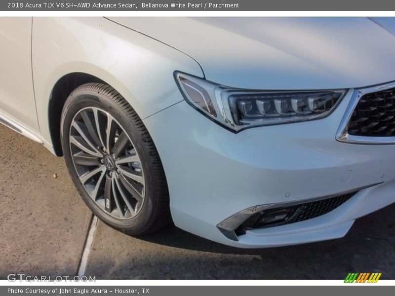 Bellanova White Pearl / Parchment 2018 Acura TLX V6 SH-AWD Advance Sedan
