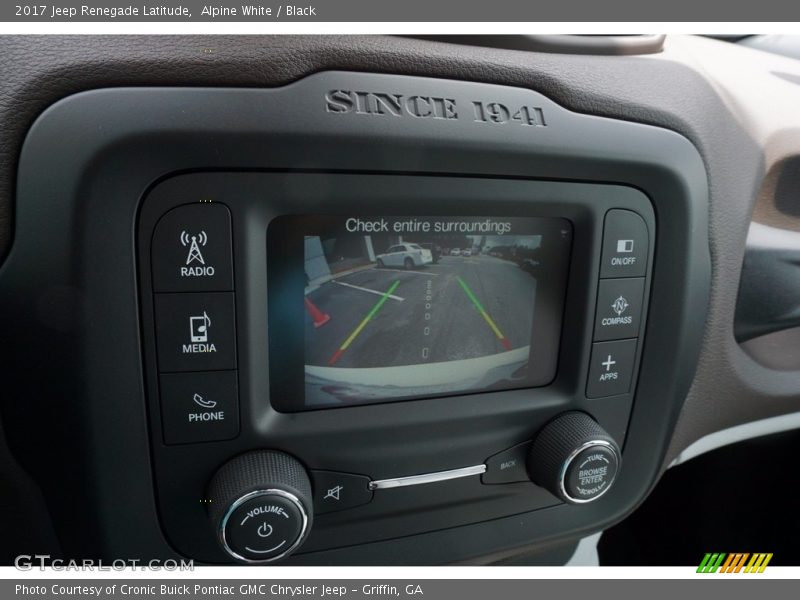Alpine White / Black 2017 Jeep Renegade Latitude