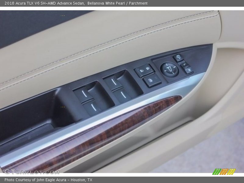 Bellanova White Pearl / Parchment 2018 Acura TLX V6 SH-AWD Advance Sedan