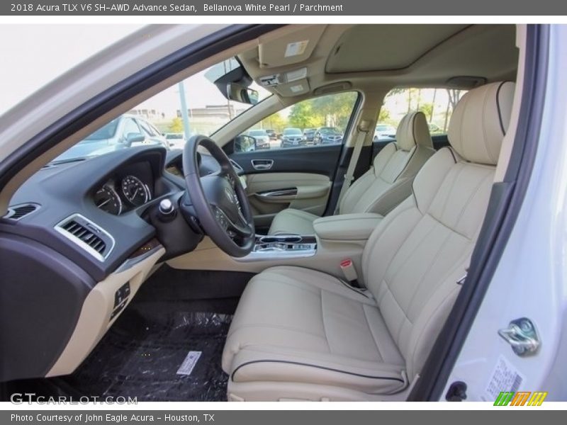 Bellanova White Pearl / Parchment 2018 Acura TLX V6 SH-AWD Advance Sedan