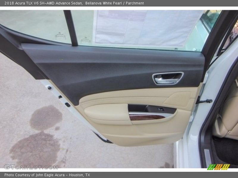 Bellanova White Pearl / Parchment 2018 Acura TLX V6 SH-AWD Advance Sedan