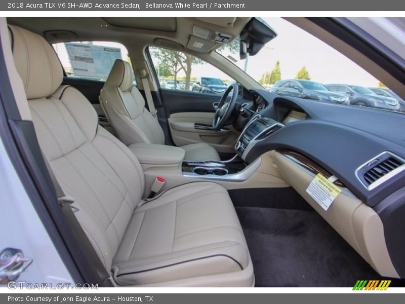 Bellanova White Pearl / Parchment 2018 Acura TLX V6 SH-AWD Advance Sedan