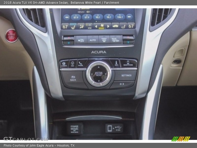 Bellanova White Pearl / Parchment 2018 Acura TLX V6 SH-AWD Advance Sedan