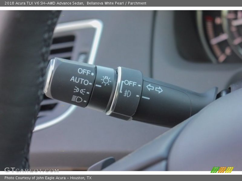 Bellanova White Pearl / Parchment 2018 Acura TLX V6 SH-AWD Advance Sedan