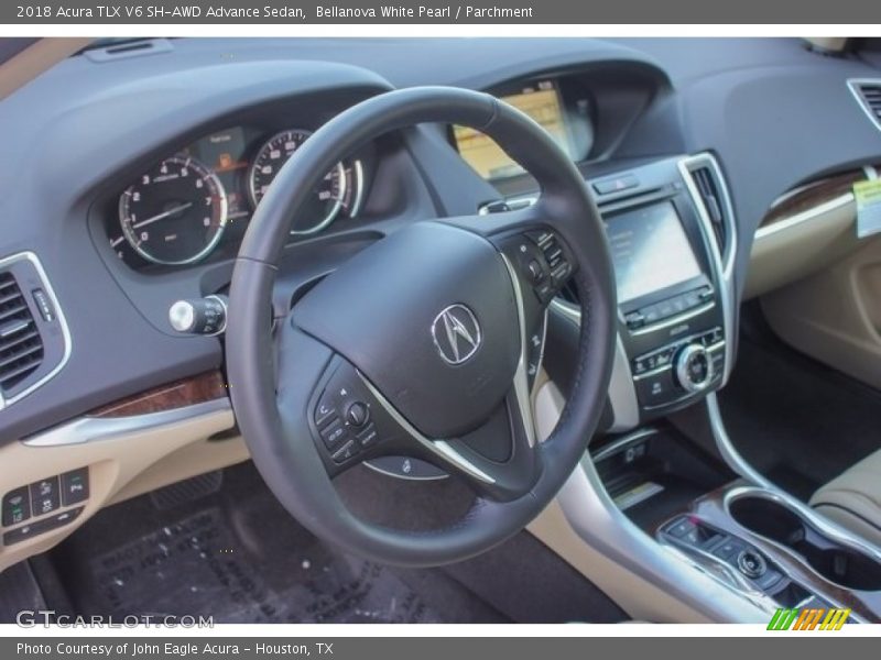 Bellanova White Pearl / Parchment 2018 Acura TLX V6 SH-AWD Advance Sedan