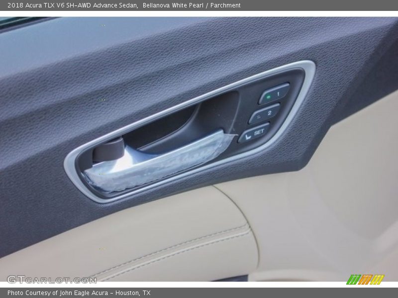 Bellanova White Pearl / Parchment 2018 Acura TLX V6 SH-AWD Advance Sedan