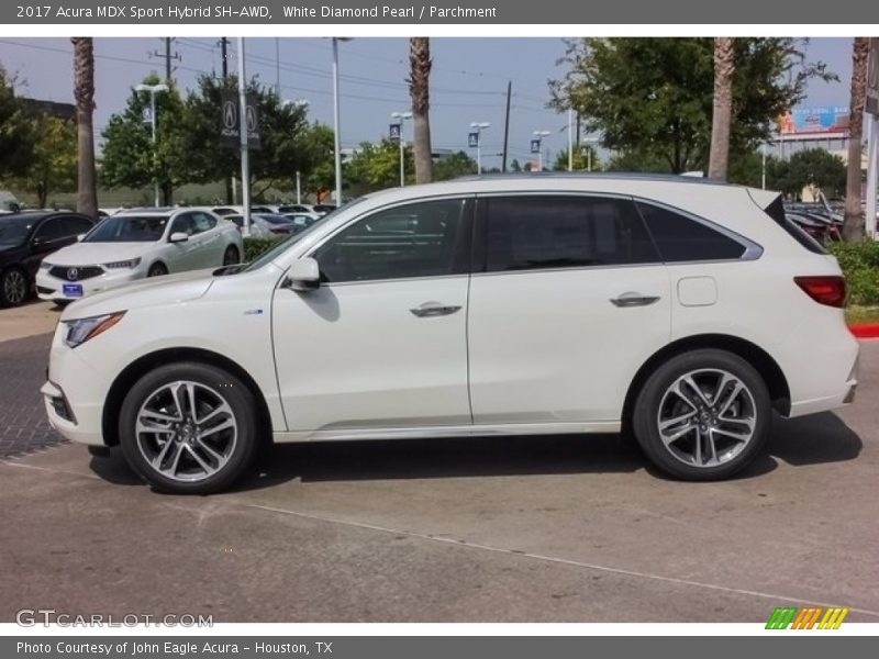 White Diamond Pearl / Parchment 2017 Acura MDX Sport Hybrid SH-AWD