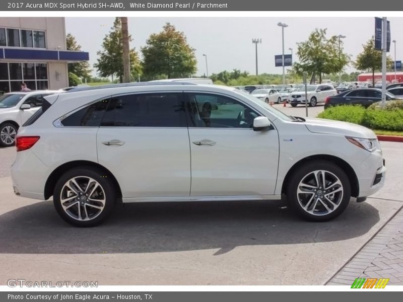White Diamond Pearl / Parchment 2017 Acura MDX Sport Hybrid SH-AWD