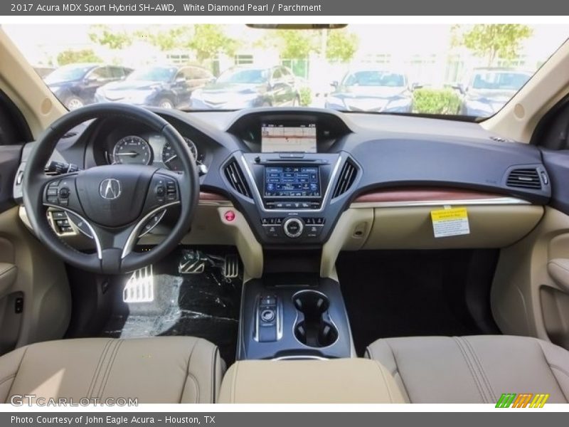 White Diamond Pearl / Parchment 2017 Acura MDX Sport Hybrid SH-AWD