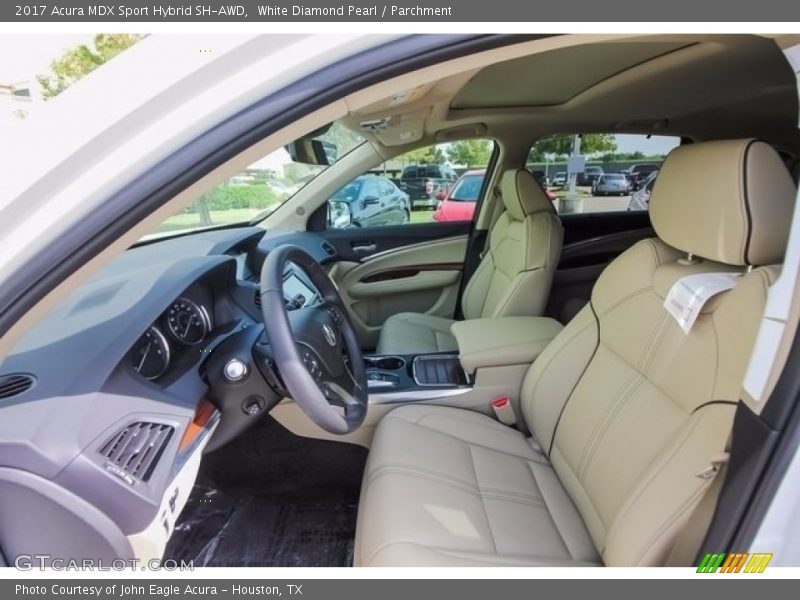 White Diamond Pearl / Parchment 2017 Acura MDX Sport Hybrid SH-AWD