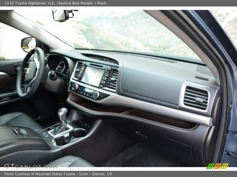 Nautical Blue Metallic / Black 2016 Toyota Highlander XLE