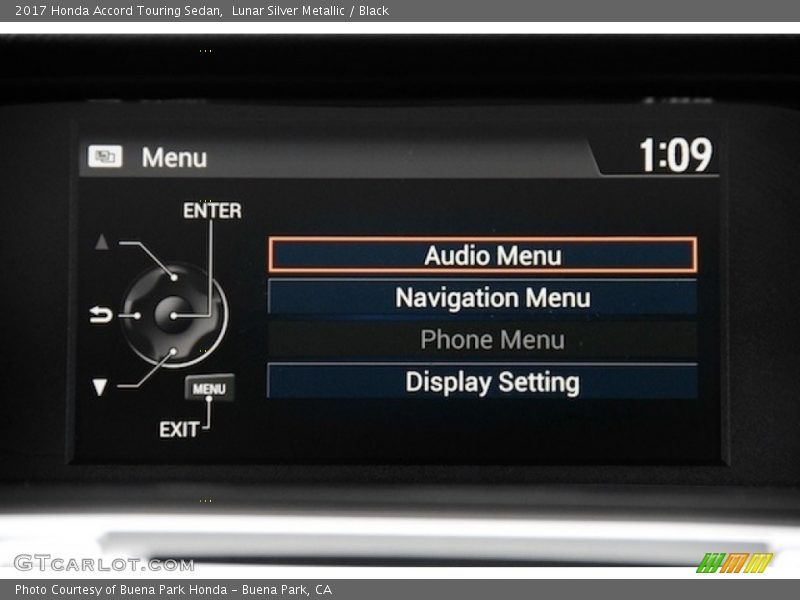 Lunar Silver Metallic / Black 2017 Honda Accord Touring Sedan