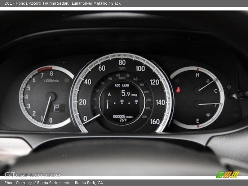 Lunar Silver Metallic / Black 2017 Honda Accord Touring Sedan