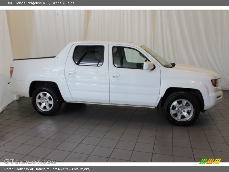 White / Beige 2008 Honda Ridgeline RTL