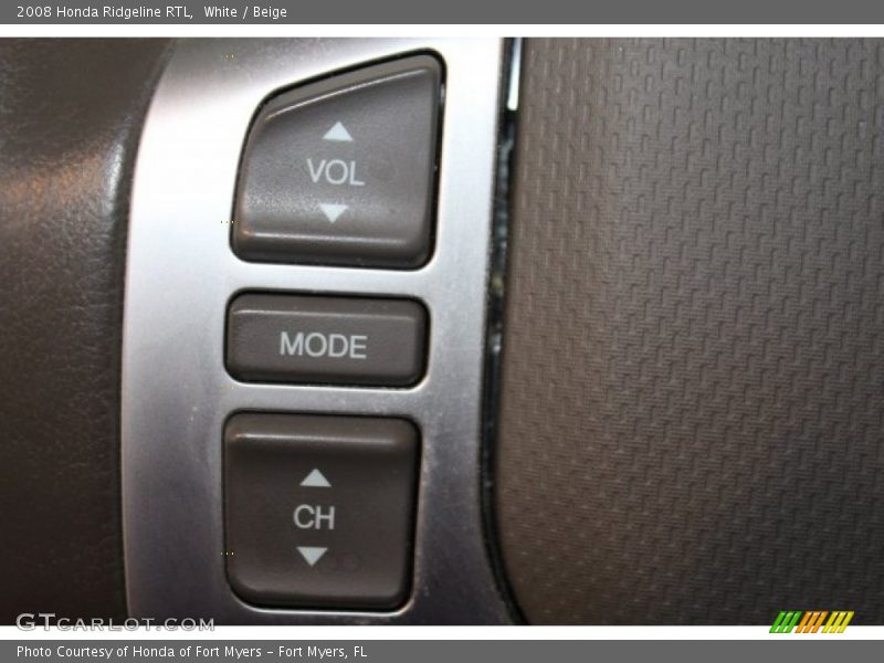 White / Beige 2008 Honda Ridgeline RTL