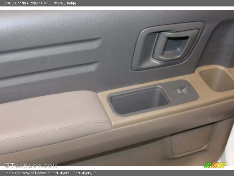 White / Beige 2008 Honda Ridgeline RTL