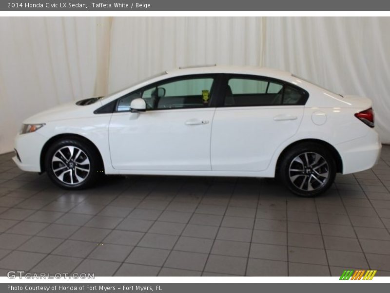 Taffeta White / Beige 2014 Honda Civic LX Sedan