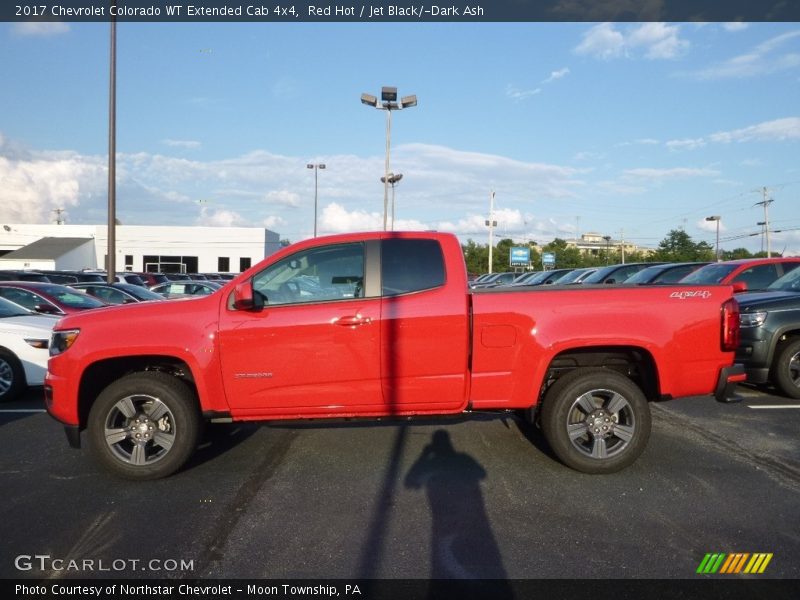 Red Hot / Jet Black/­Dark Ash 2017 Chevrolet Colorado WT Extended Cab 4x4