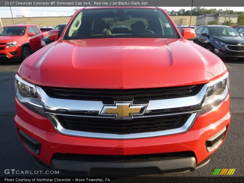 Red Hot / Jet Black/­Dark Ash 2017 Chevrolet Colorado WT Extended Cab 4x4