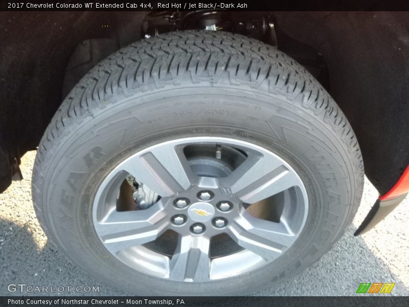 Red Hot / Jet Black/­Dark Ash 2017 Chevrolet Colorado WT Extended Cab 4x4
