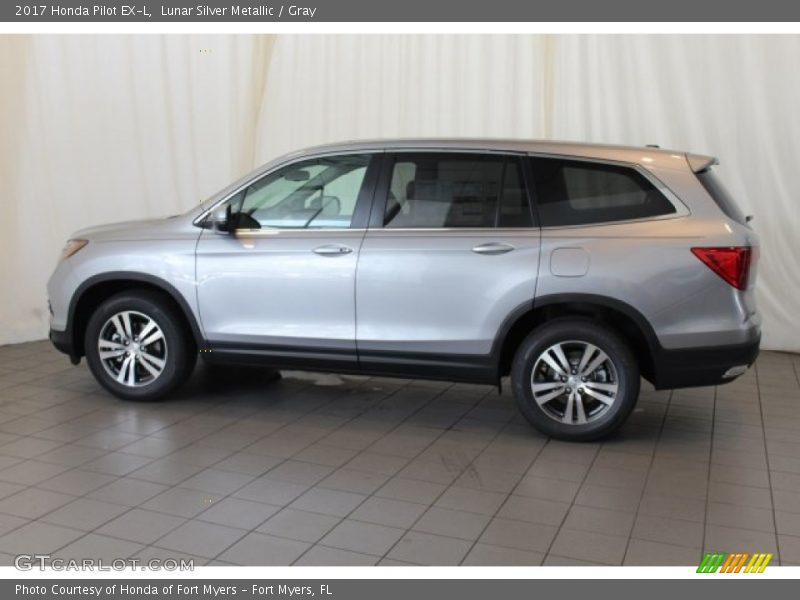 Lunar Silver Metallic / Gray 2017 Honda Pilot EX-L