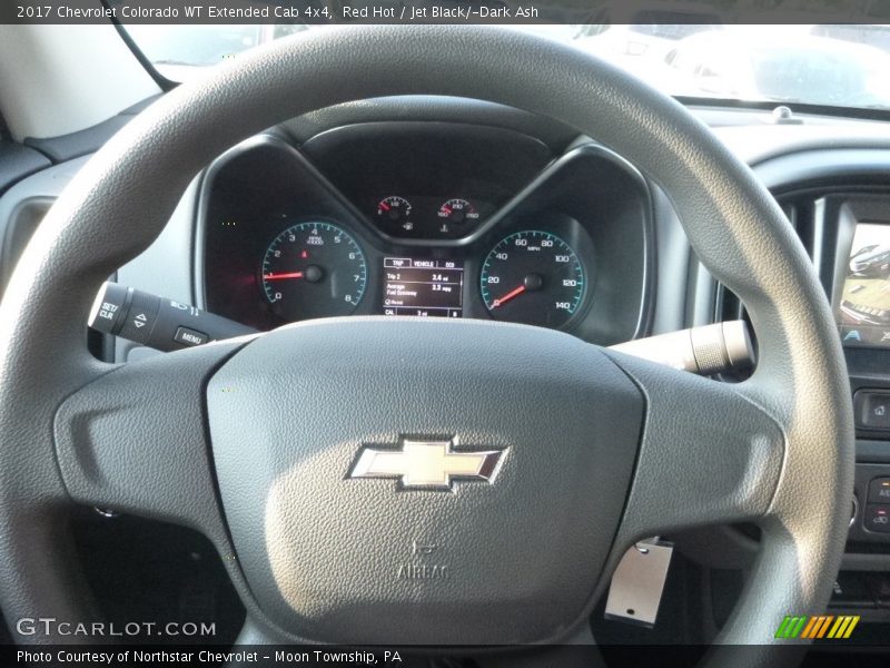Red Hot / Jet Black/­Dark Ash 2017 Chevrolet Colorado WT Extended Cab 4x4