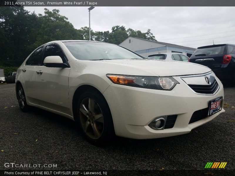Premium White Pearl / Taupe 2011 Acura TSX Sedan