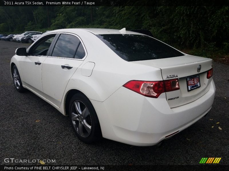 Premium White Pearl / Taupe 2011 Acura TSX Sedan