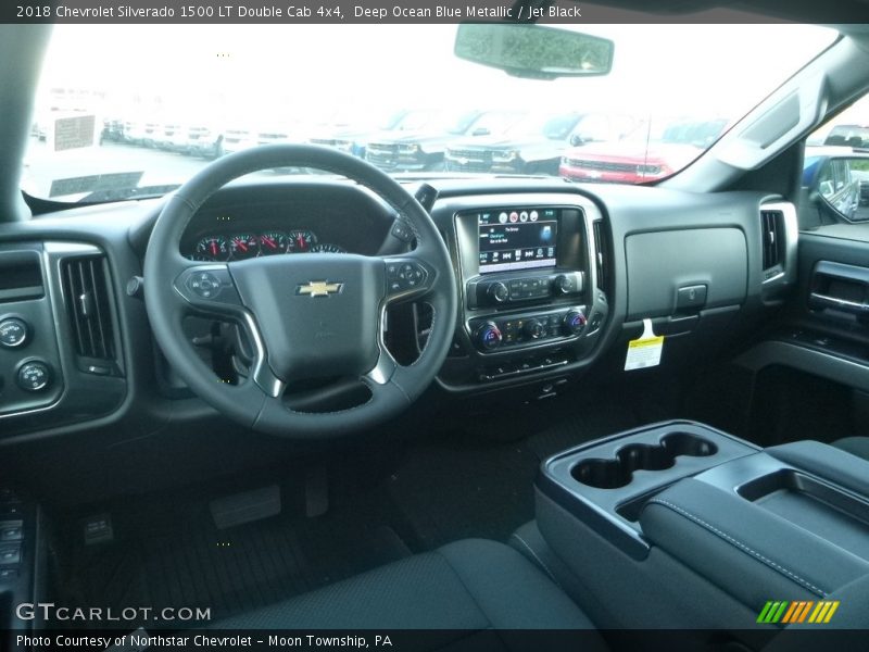 Deep Ocean Blue Metallic / Jet Black 2018 Chevrolet Silverado 1500 LT Double Cab 4x4