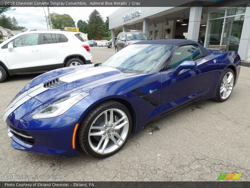Front 3/4 View of 2018 Corvette Stingray Convertible