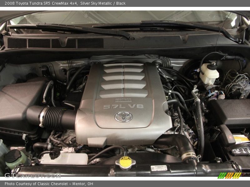 Silver Sky Metallic / Black 2008 Toyota Tundra SR5 CrewMax 4x4