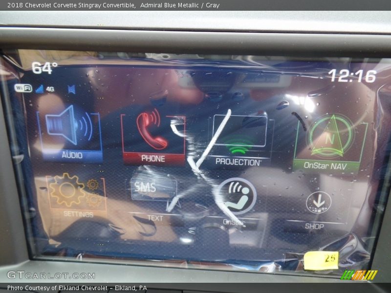 Admiral Blue Metallic / Gray 2018 Chevrolet Corvette Stingray Convertible