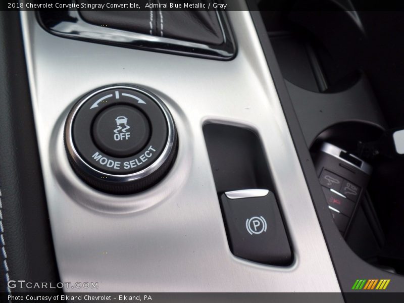 Admiral Blue Metallic / Gray 2018 Chevrolet Corvette Stingray Convertible