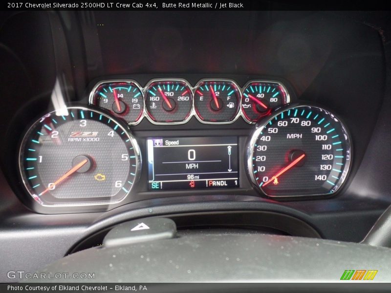 Butte Red Metallic / Jet Black 2017 Chevrolet Silverado 2500HD LT Crew Cab 4x4