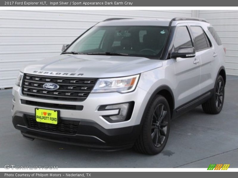 Ingot Silver / Sport Appearance Dark Earth Gray 2017 Ford Explorer XLT
