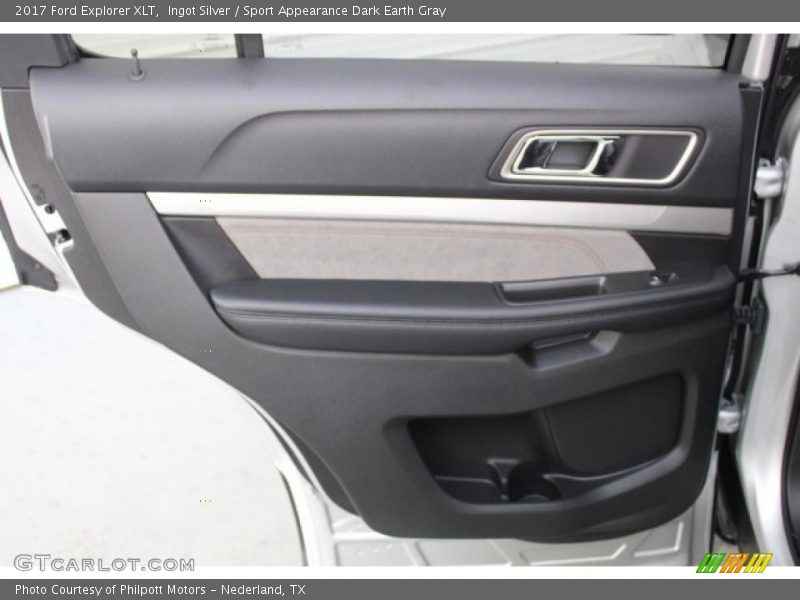 Ingot Silver / Sport Appearance Dark Earth Gray 2017 Ford Explorer XLT