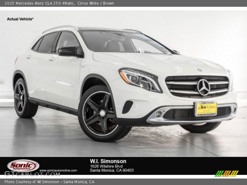 Cirrus White / Brown 2015 Mercedes-Benz GLA 250 4Matic