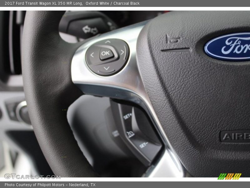 Oxford White / Charcoal Black 2017 Ford Transit Wagon XL 350 MR Long