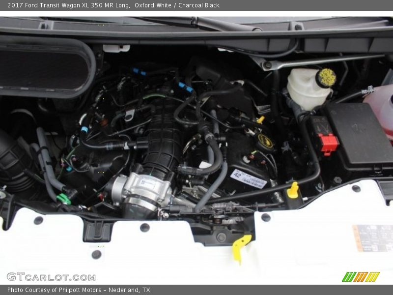 Oxford White / Charcoal Black 2017 Ford Transit Wagon XL 350 MR Long