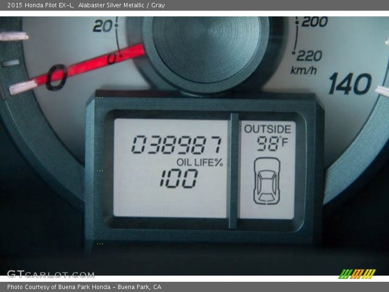 Alabaster Silver Metallic / Gray 2015 Honda Pilot EX-L