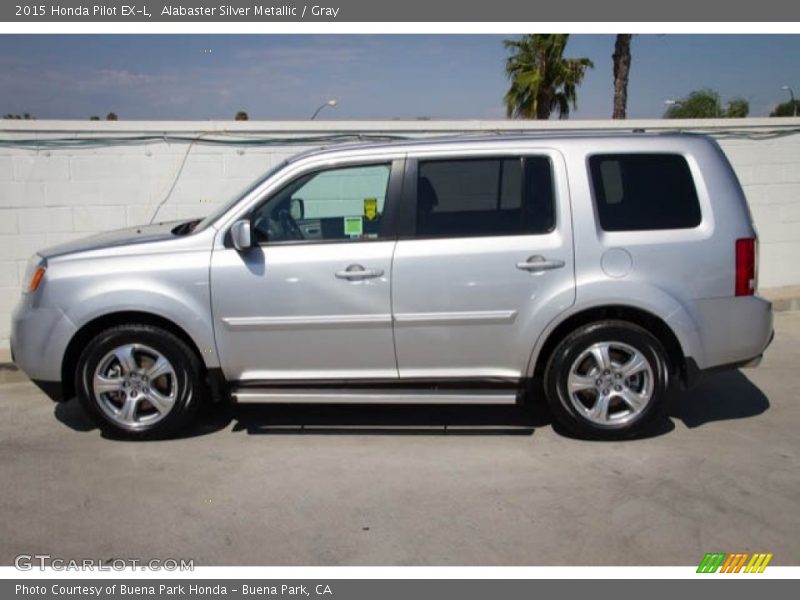 Alabaster Silver Metallic / Gray 2015 Honda Pilot EX-L