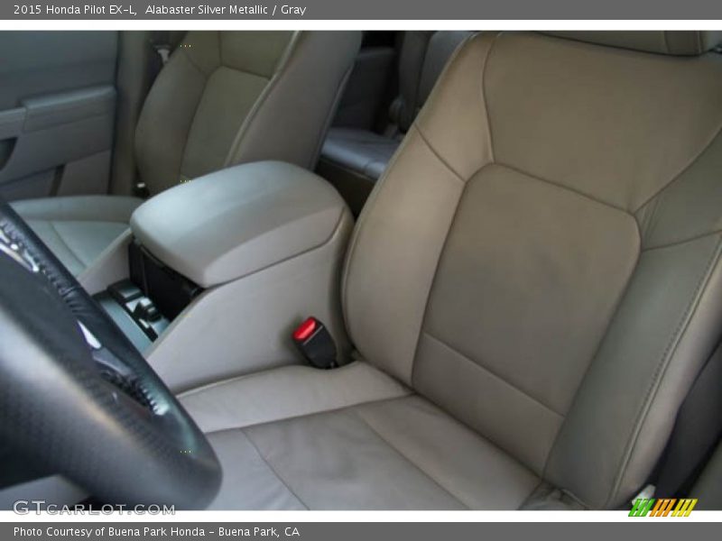 Alabaster Silver Metallic / Gray 2015 Honda Pilot EX-L