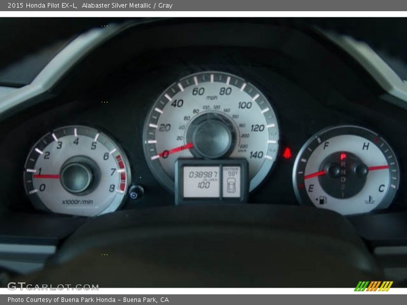 Alabaster Silver Metallic / Gray 2015 Honda Pilot EX-L